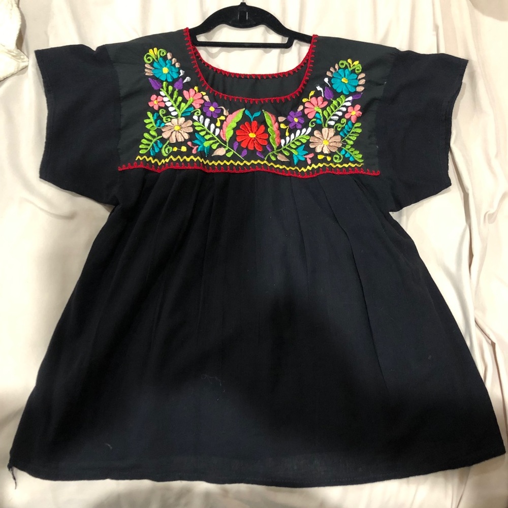 Mexican handmade embroidered blouse